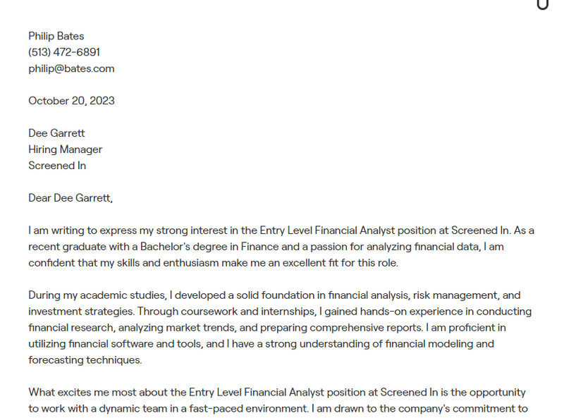 7+ Financial Analyst Cover Letter Examples (with In-Depth Guidance)