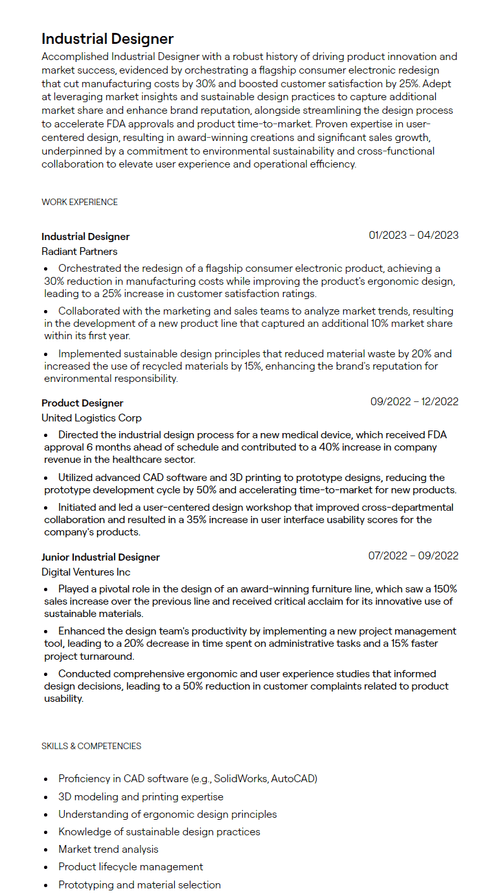 1 Drafter Resume Examples with - 657f555776cabbfba140f4a4 Industrial Designer Resume Sample P 500 
