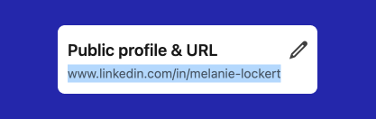 example of custom linkedin profile url