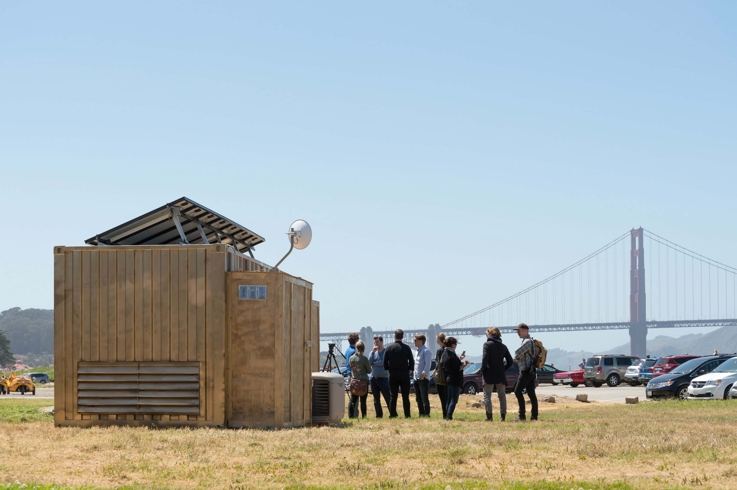 The solar-powered Portal in at Golden Gate Bridge park in the Presidio.