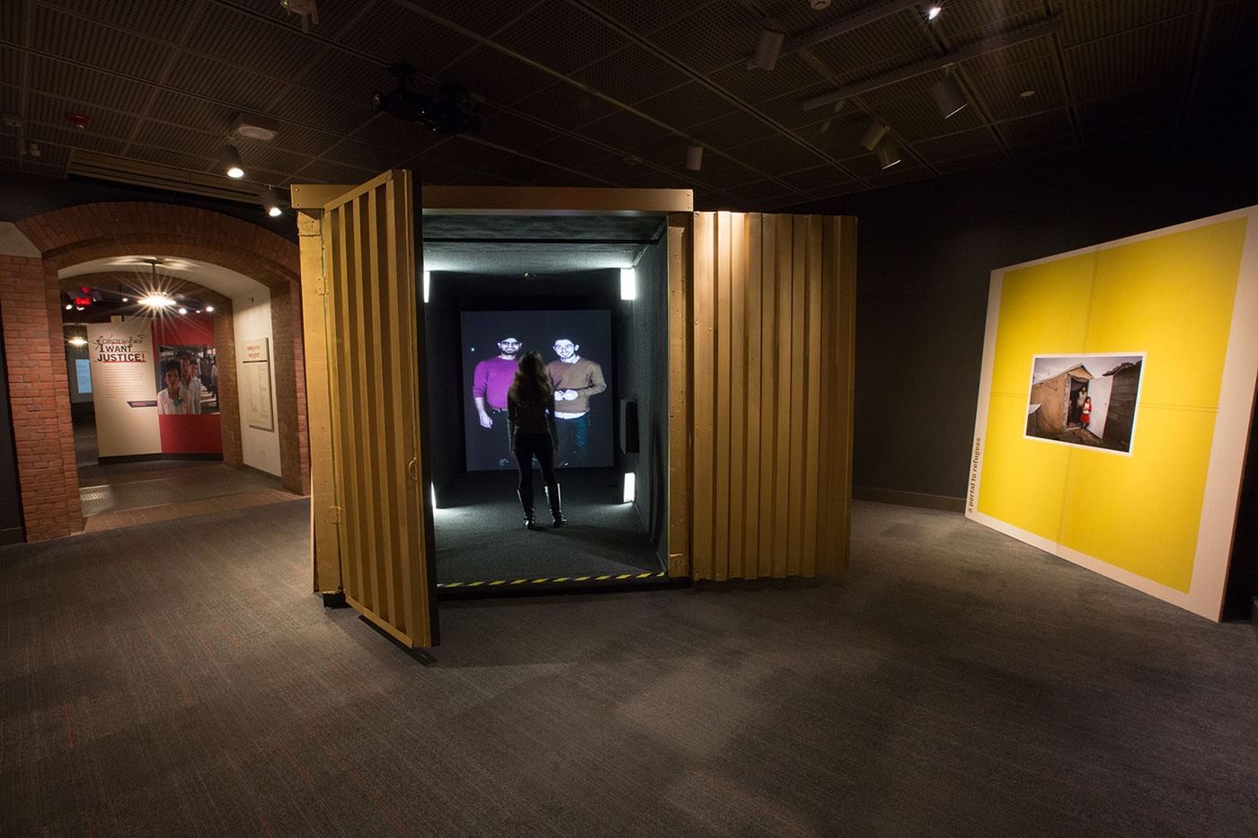 Holocaust survivor Johanna Neumann shares her experiences with Omar Alshafai, a Syrian man who fled the Assad regime and found refuge in Germany. Their exchange took place in the Portal at the U.S. Holocaust Memorial Museum