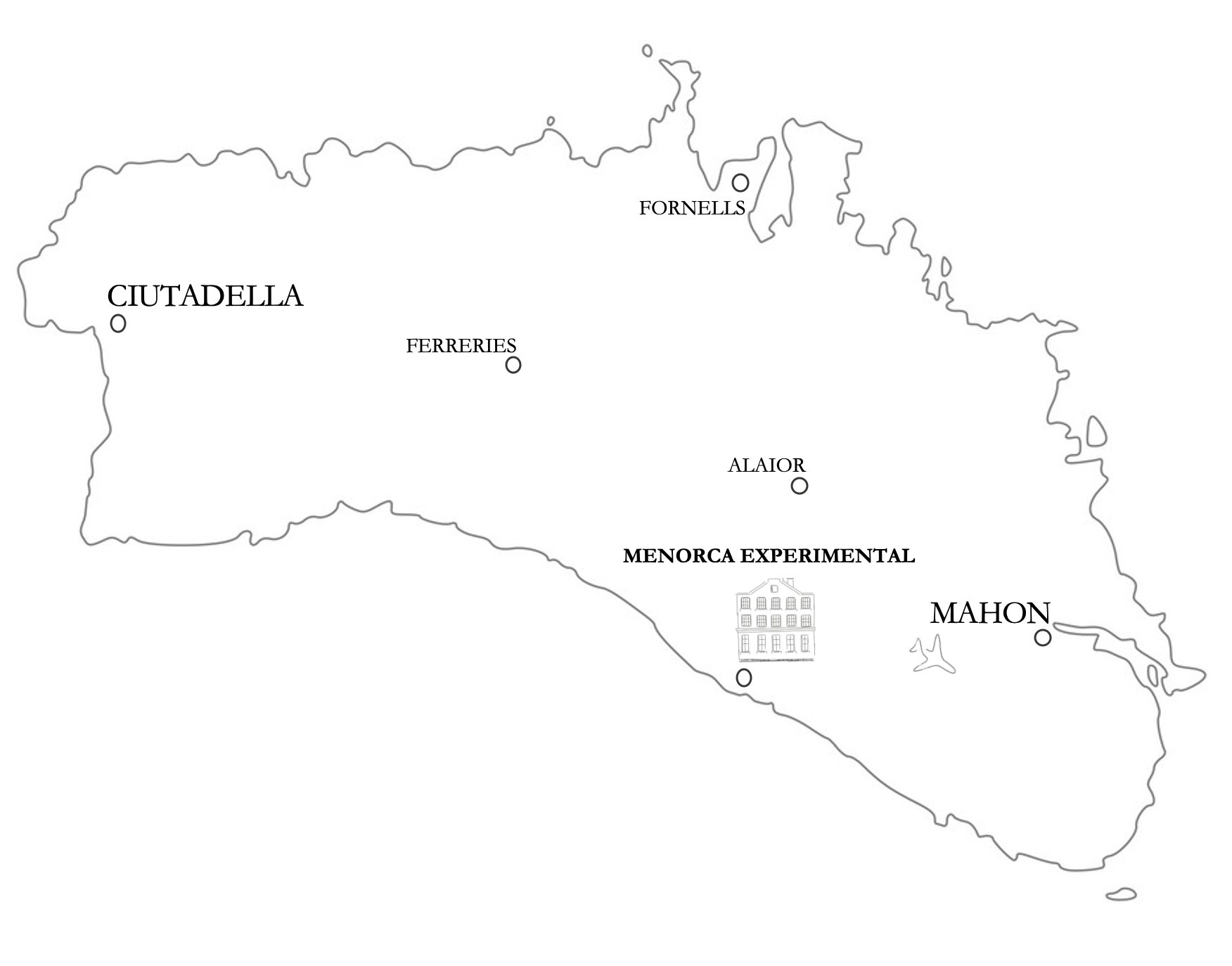 island map menorca experimental hotel