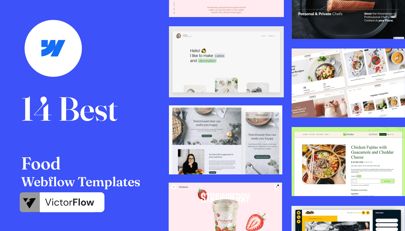 14 Best Food Webflow Templates In 2024