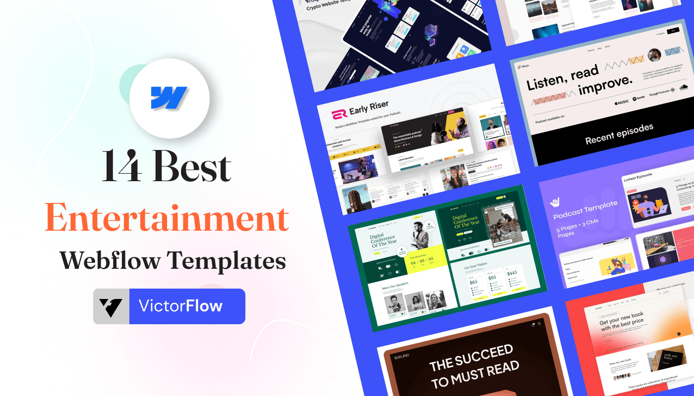 14 Best Entertainment Webflow Templates In 2024