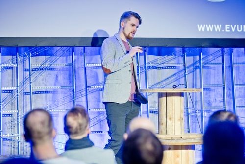 A man giving a speech