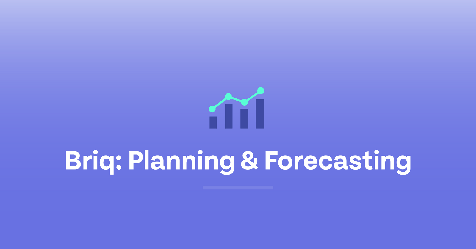 Run a better business with Briq Planning & Forecasting Briq