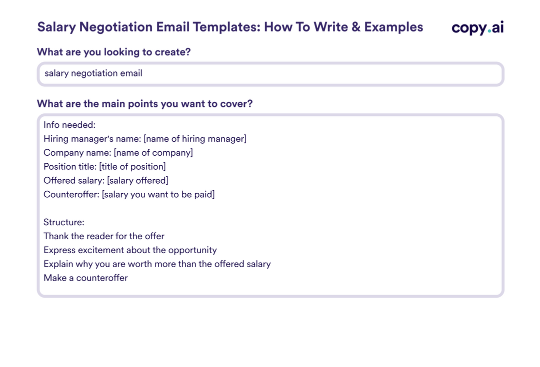 Salary Negotiation Email Templates: How To Write &amp; Examples