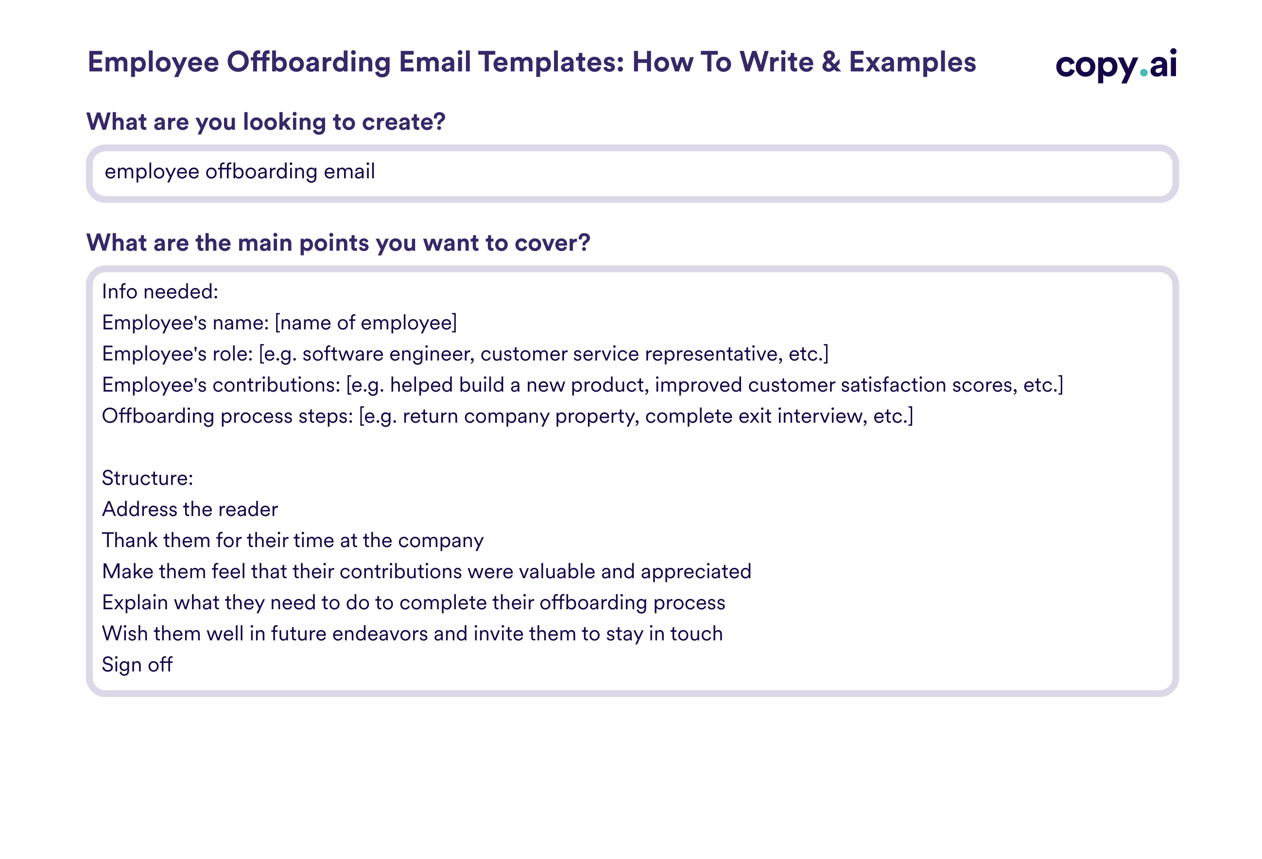 Employee Offboarding Email Templates How To Write Examples