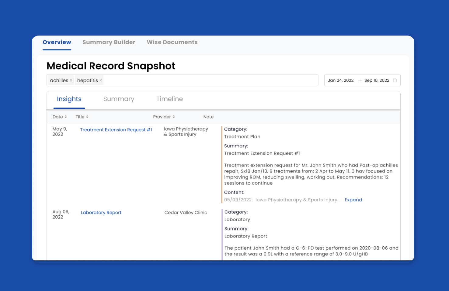 Wisedocs • Blog: Wisedocs Launches Medical Record Summary Platform ...