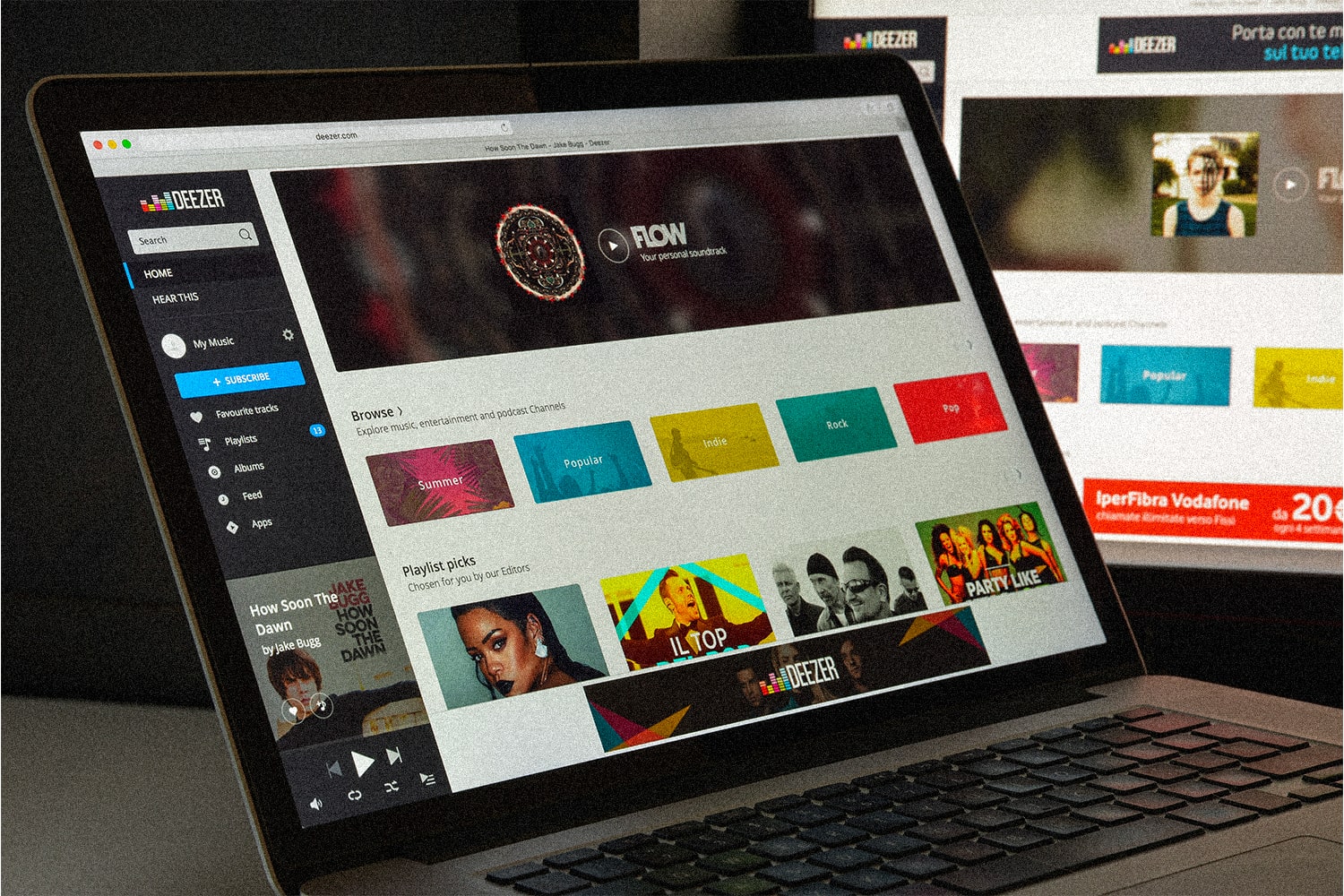 Deezer music library overview