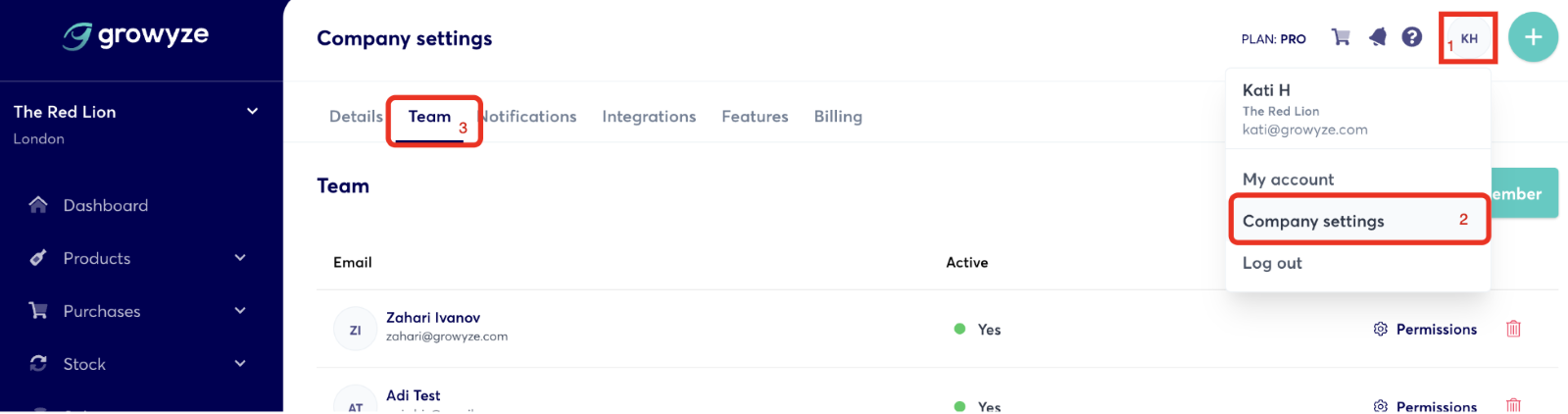 How to edit user permissions