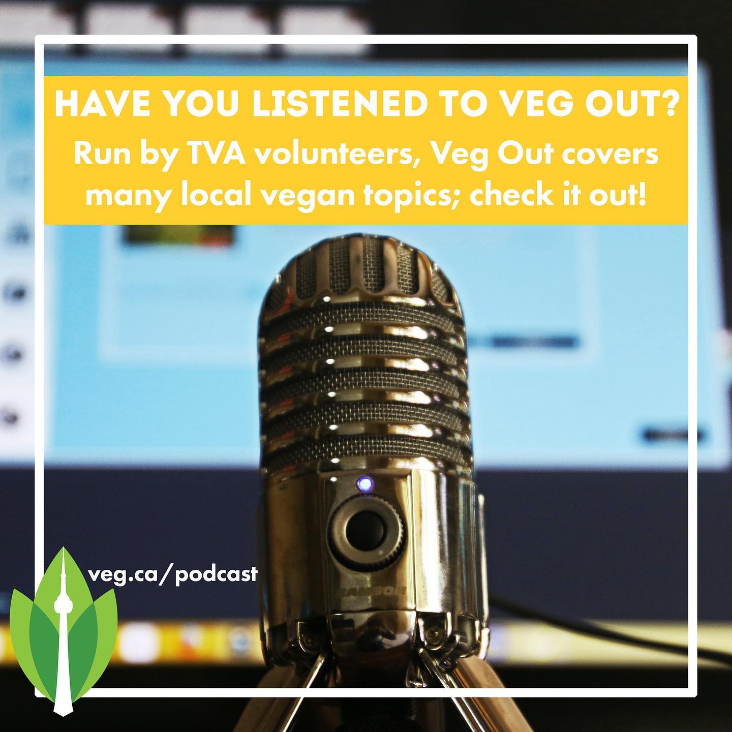 Posted bi-weekly, Veg Out is a volunteer run podcast covering a wide range of topics relevant to veganism in TO. Check it out from the link in our bio!