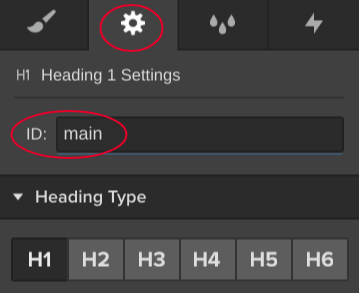 screenshot showing how to set the Main ID