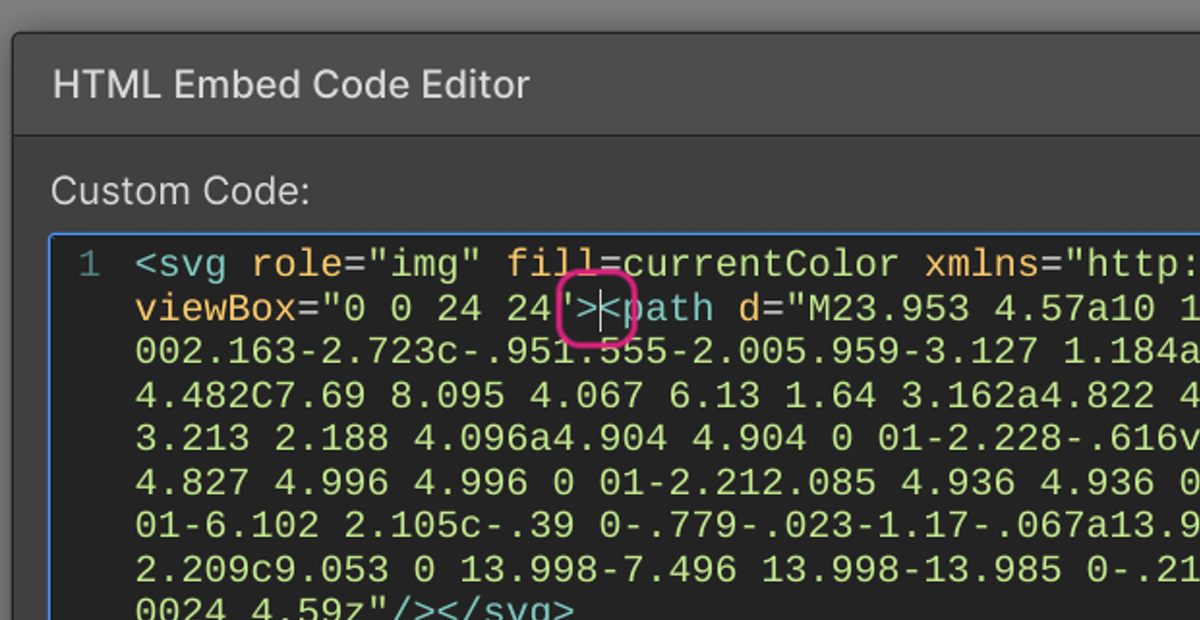 Click where you want to add the title attribute (between ><)
