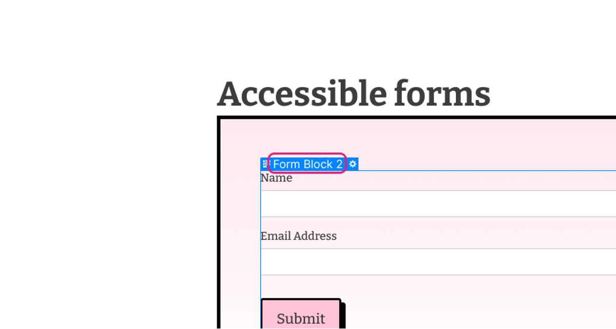 Select your Form Block