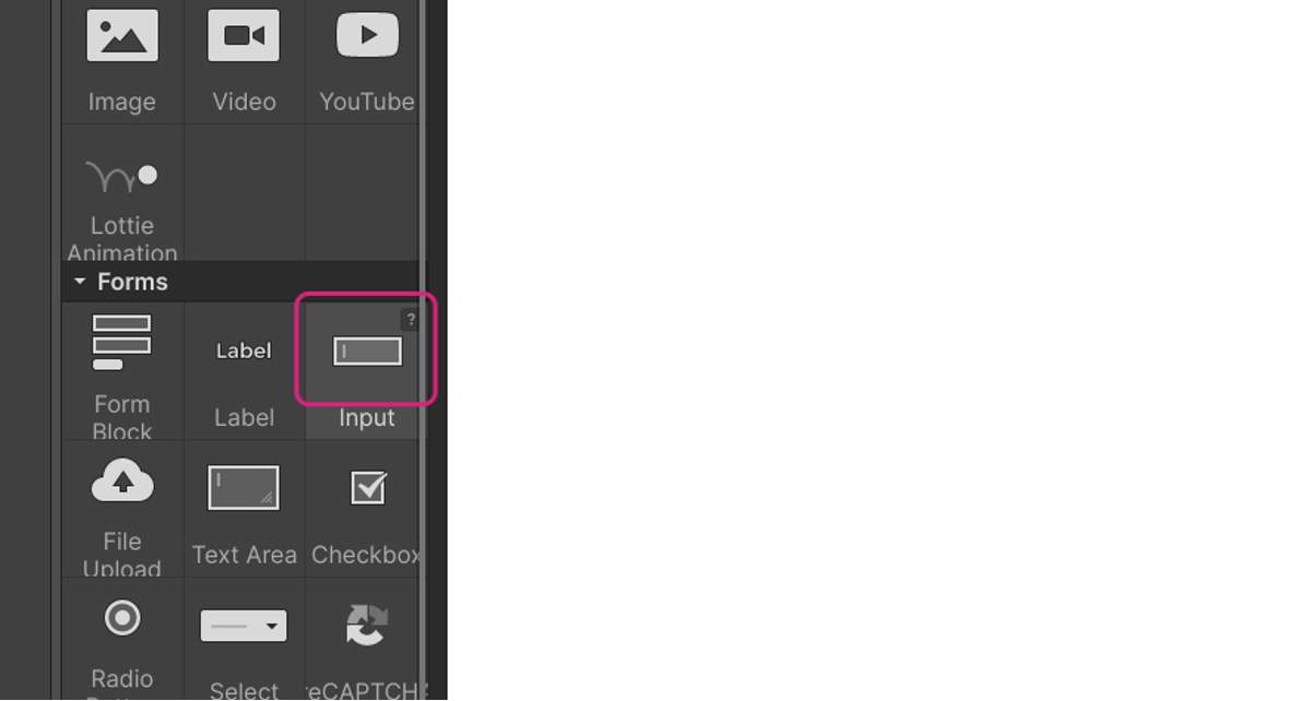 Drag Input onto Form