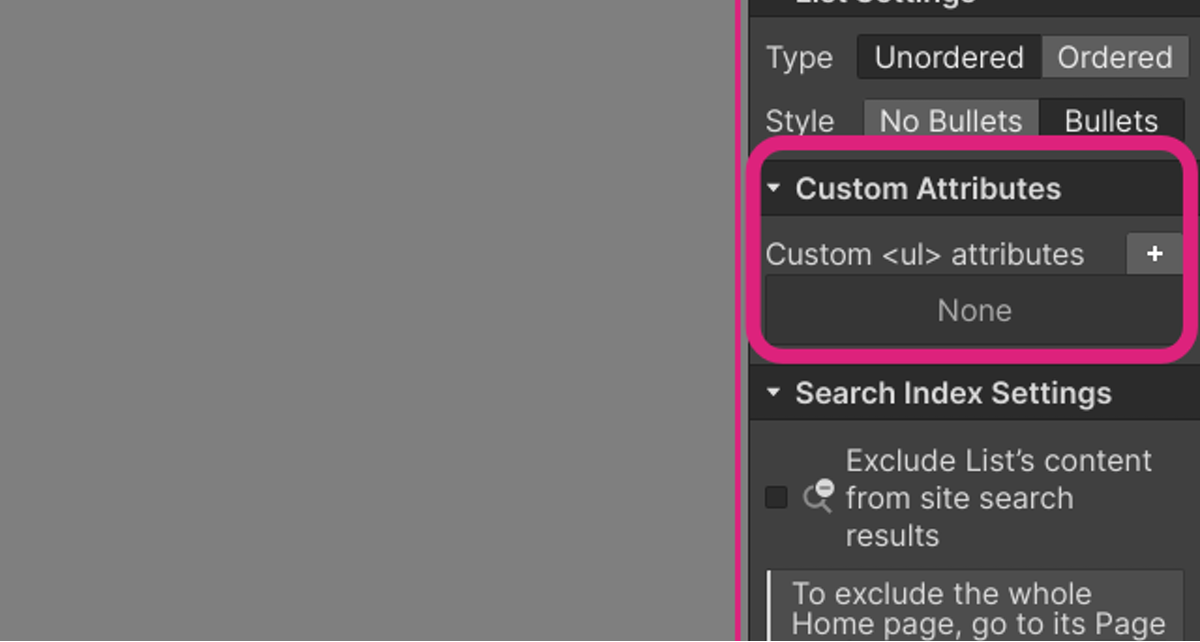 Click on Custom Attributes