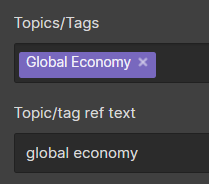 screenshot of tags in Webflow designer