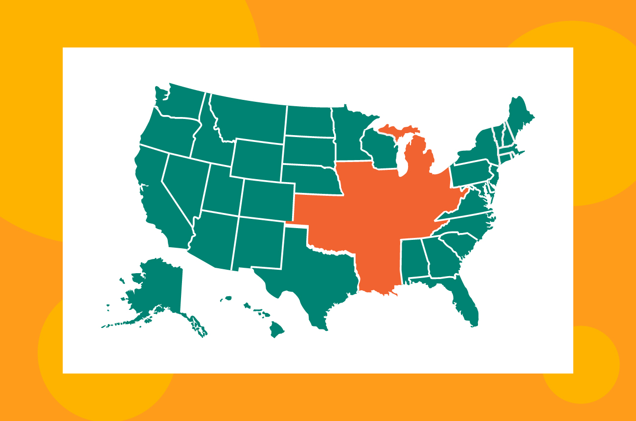 Area of the United States that is highlighted in orange and deemed "Tobacco Nation"