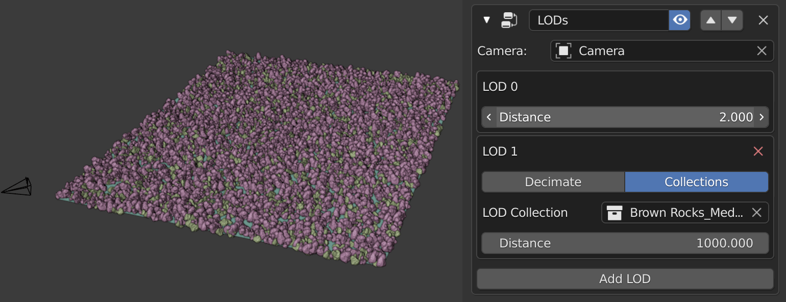 LODs in Action. Colors display the difference between the 2 levels