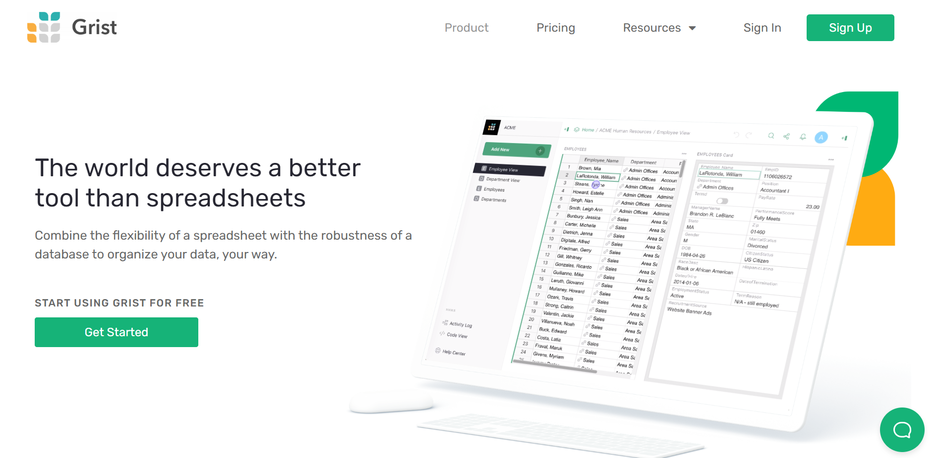 Spreadsheet Software- Grist