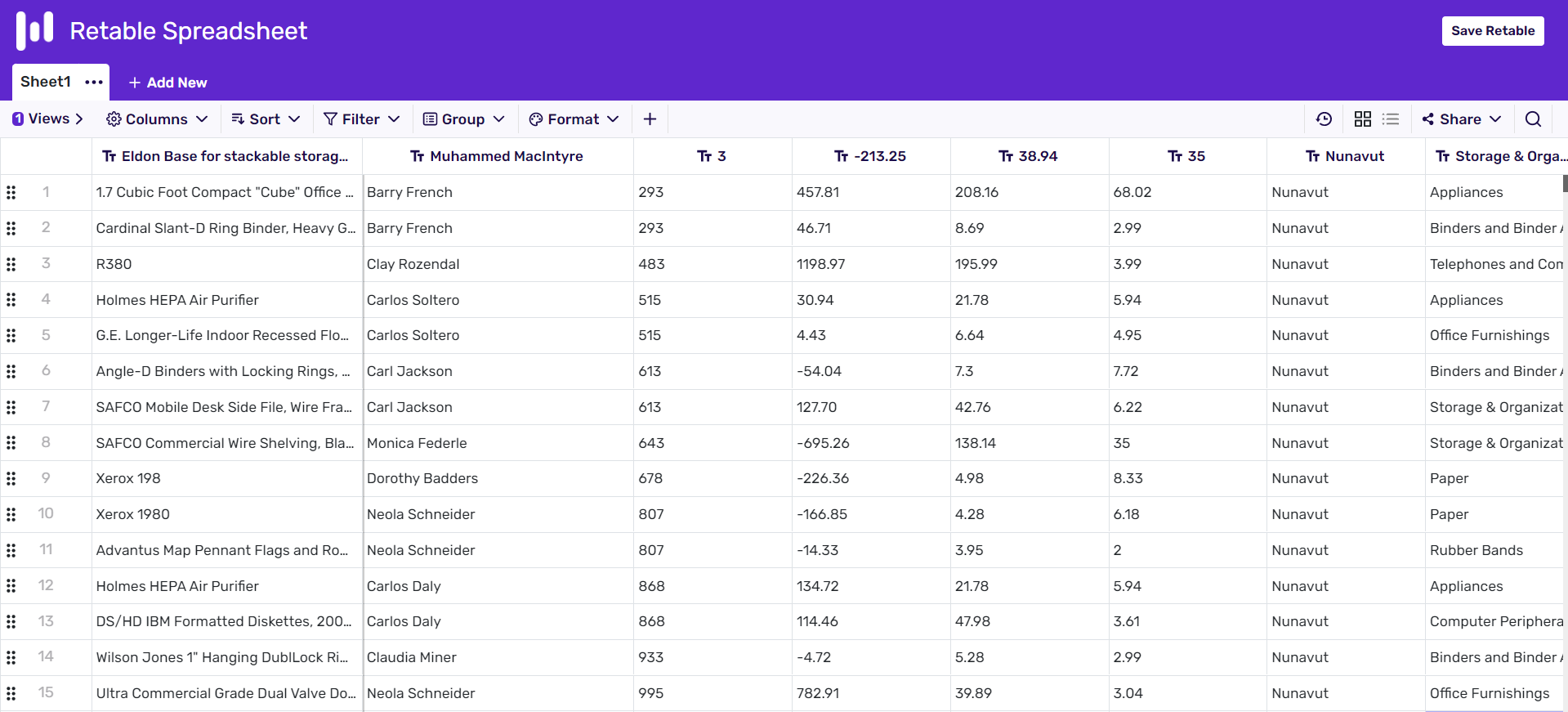 Free CSV viewer and editor tool