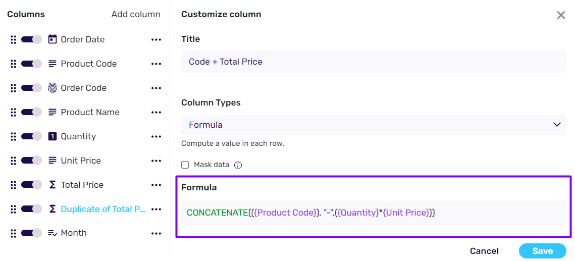 Formula Documentation