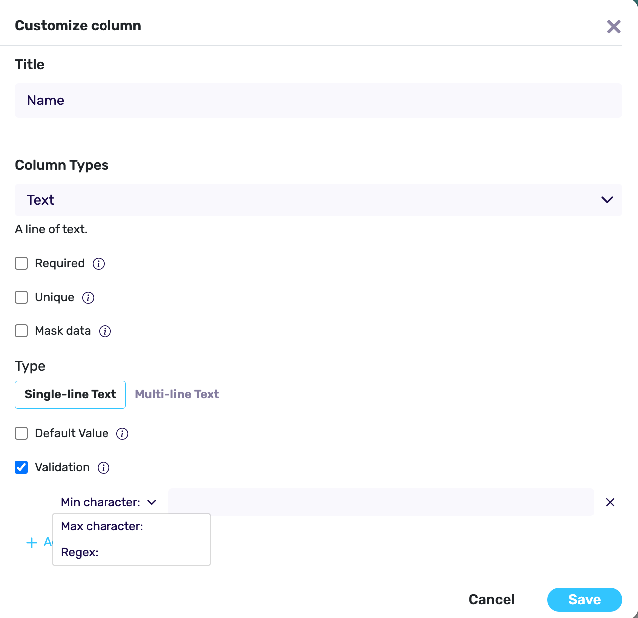 data validation rules in spreadsheets