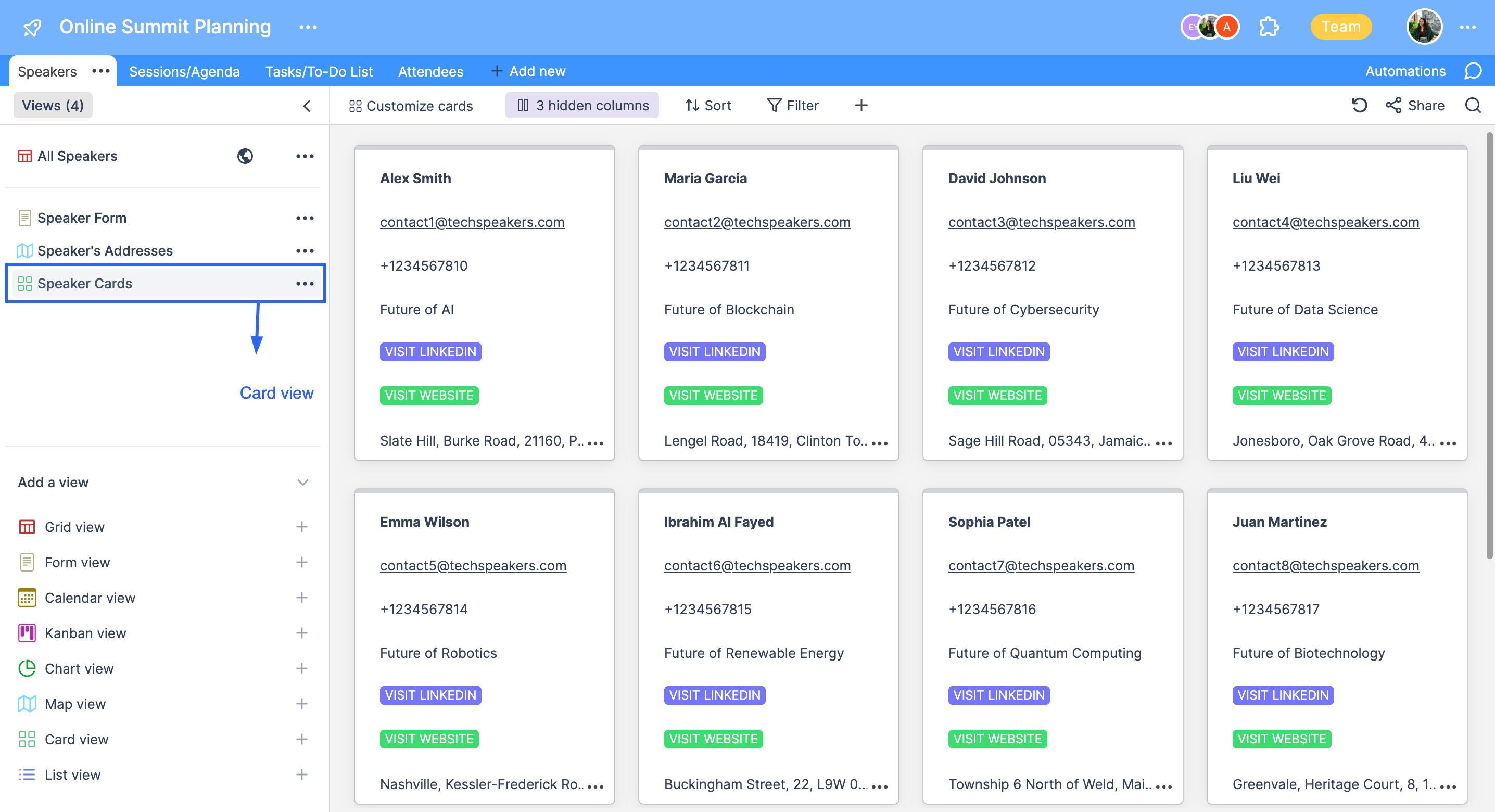 online summit planning template