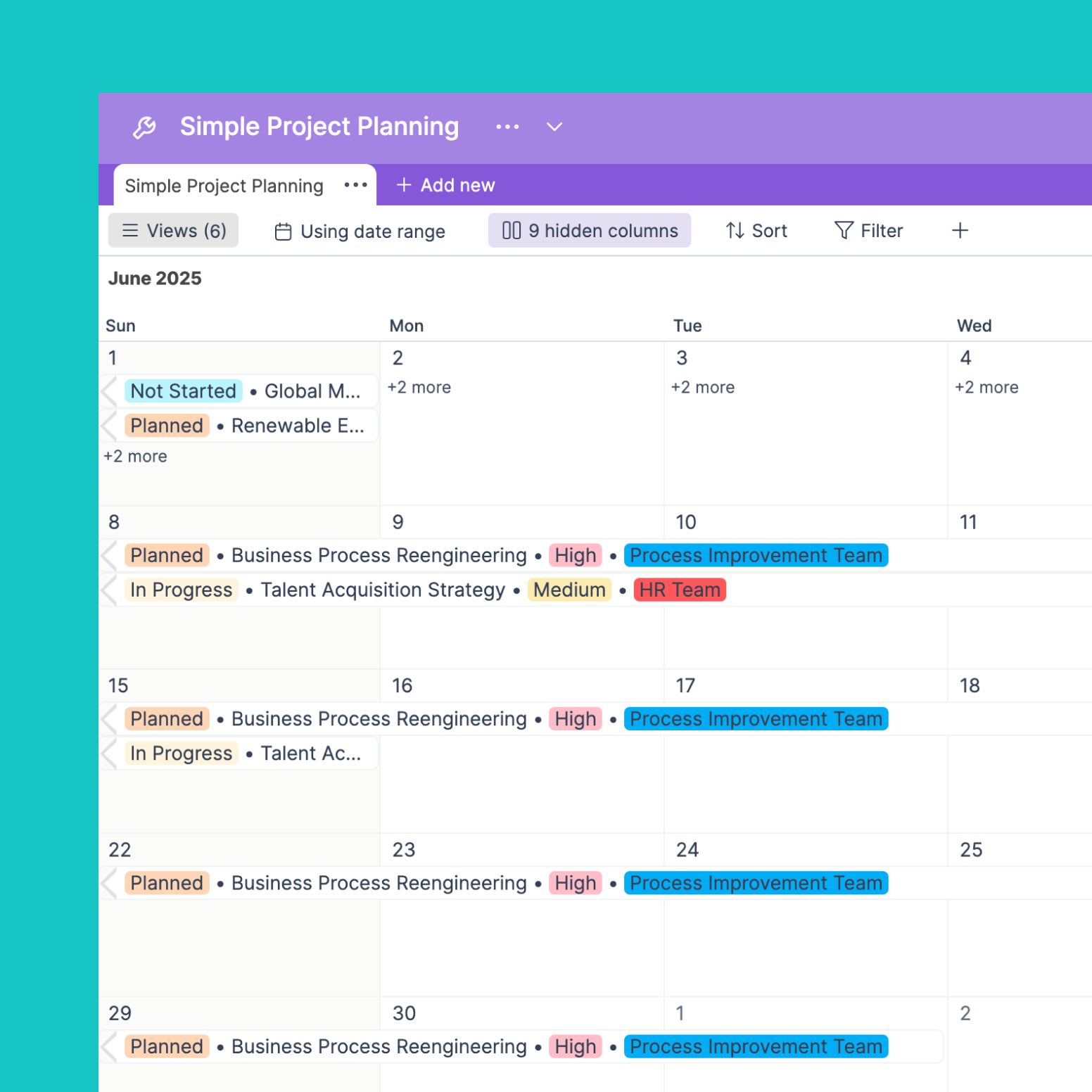 Top project planning templates