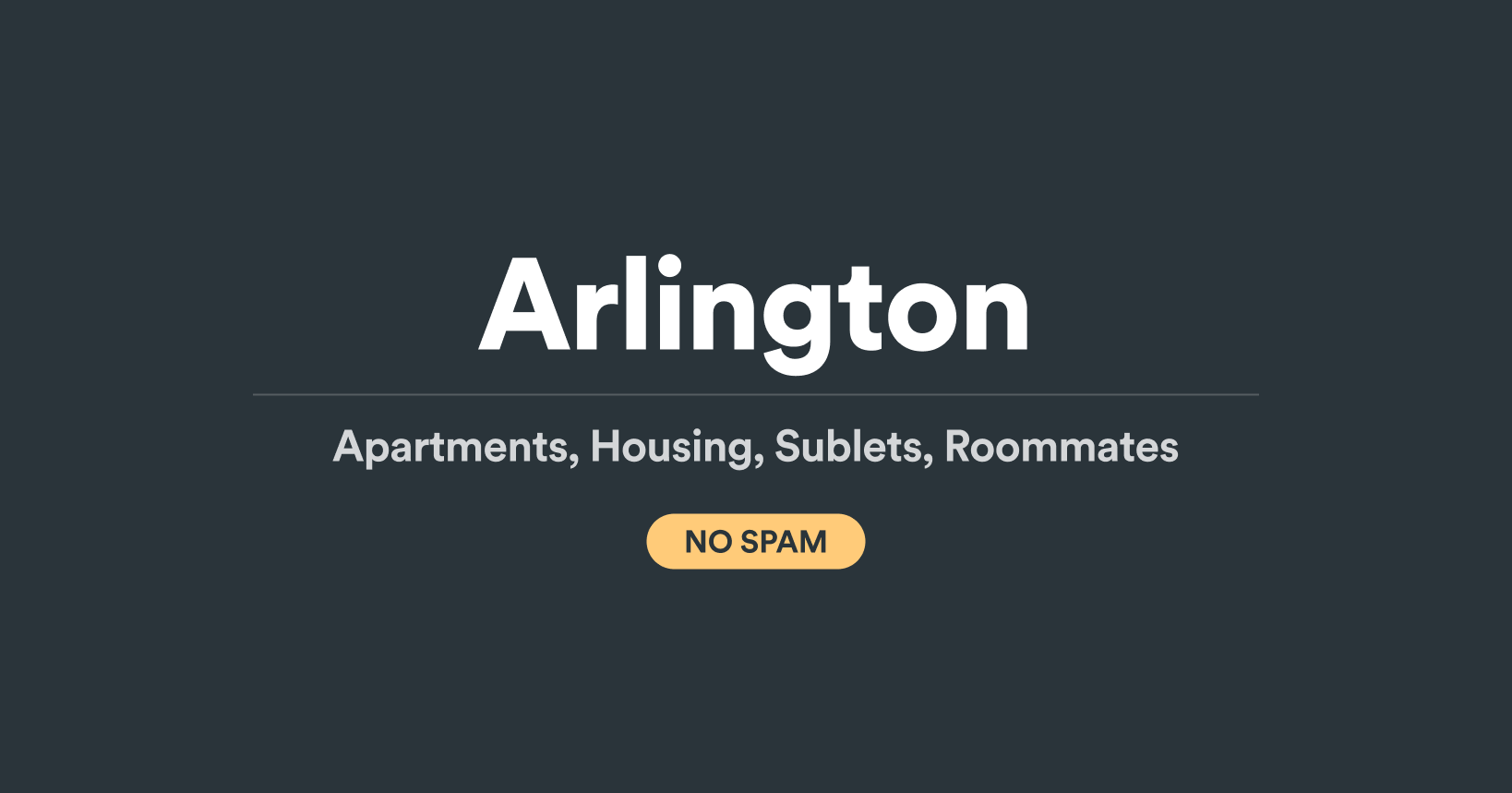 Arlington Apartments and Housing (NO SPAM) 🏡