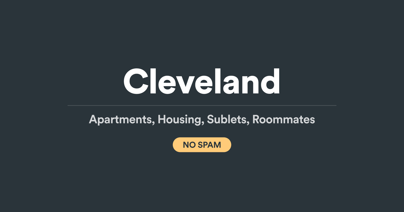 Cleveland Apartments and Housing (NO SPAM)
