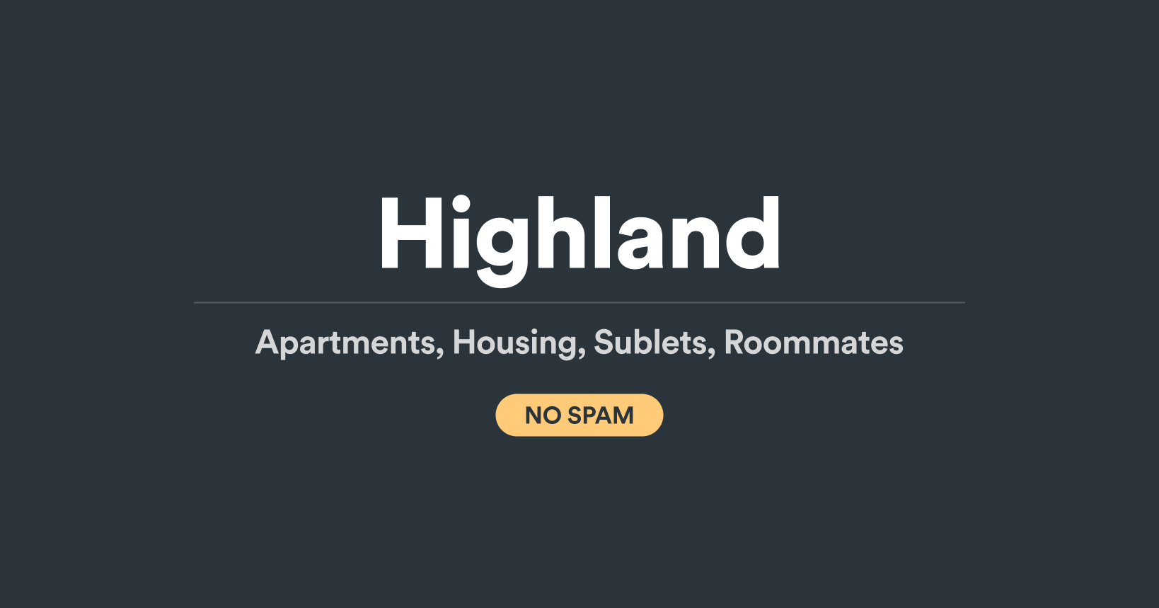 Highland Park Apartments and Housing (NO SPAM) 🏡