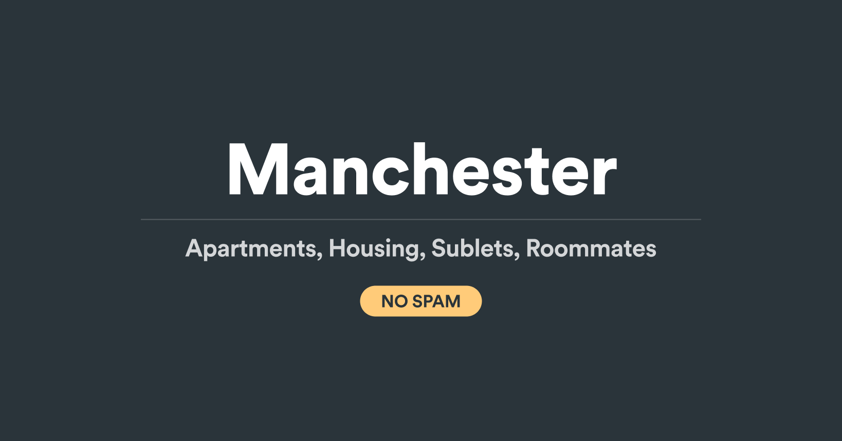 Manchester Apartments and Housing (NO SPAM)