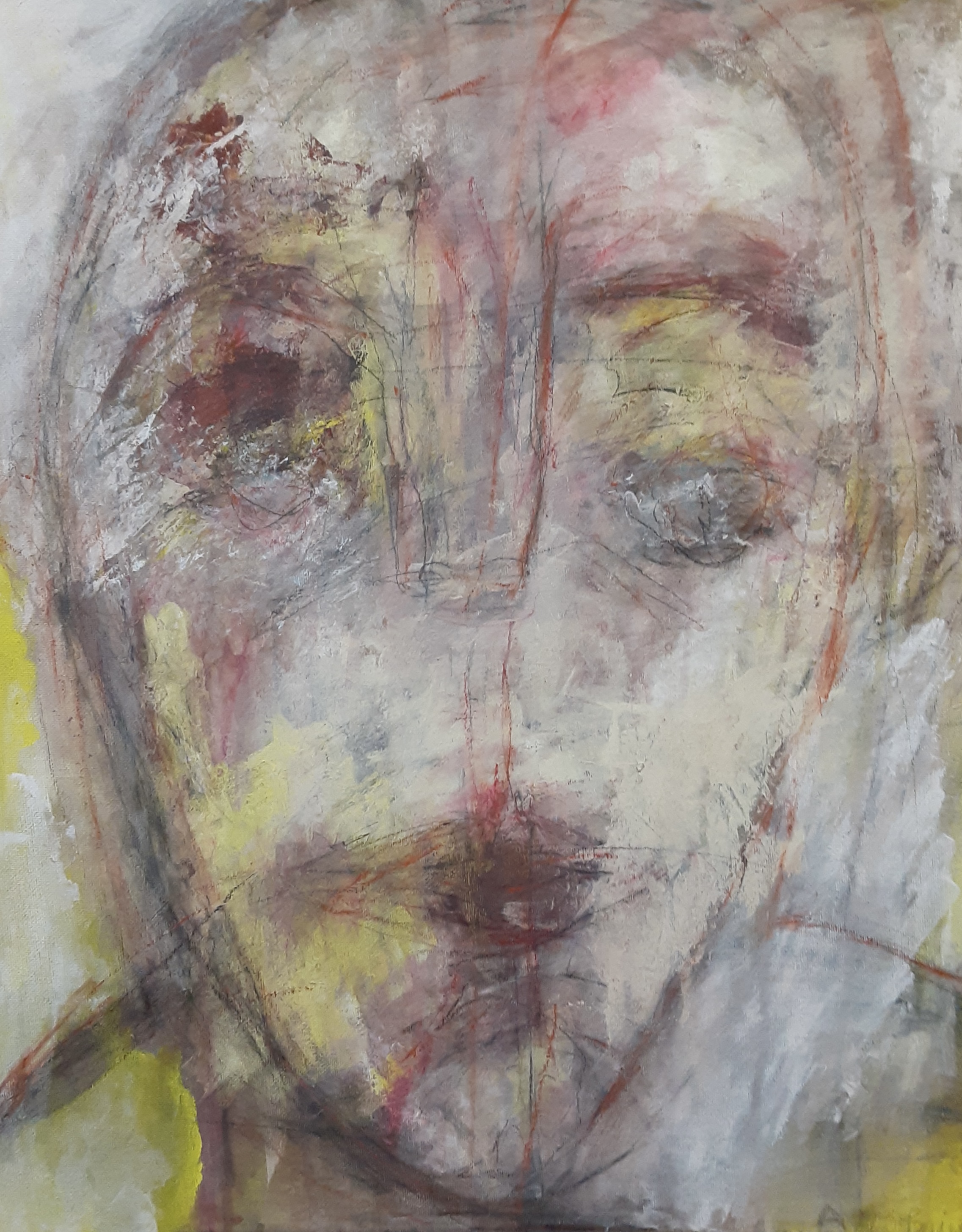 Amy O'Brien, Self Portrait, 2020. Acrylic on canvas, 20 x16 in.
