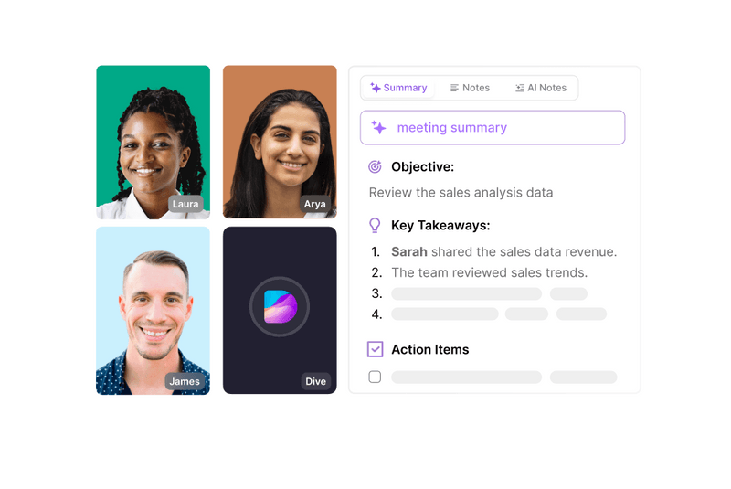 Dive - Level up your meetings using AI