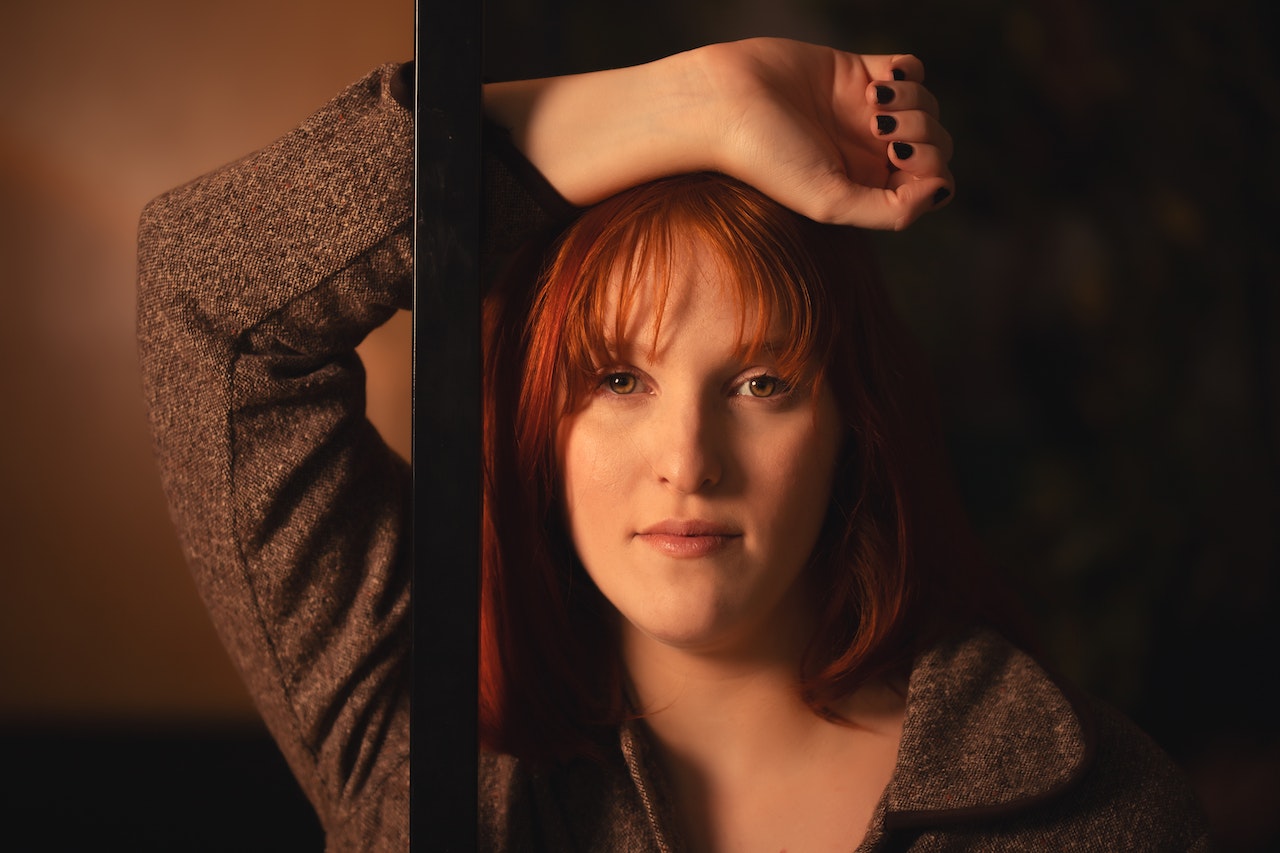 Woman with red hair