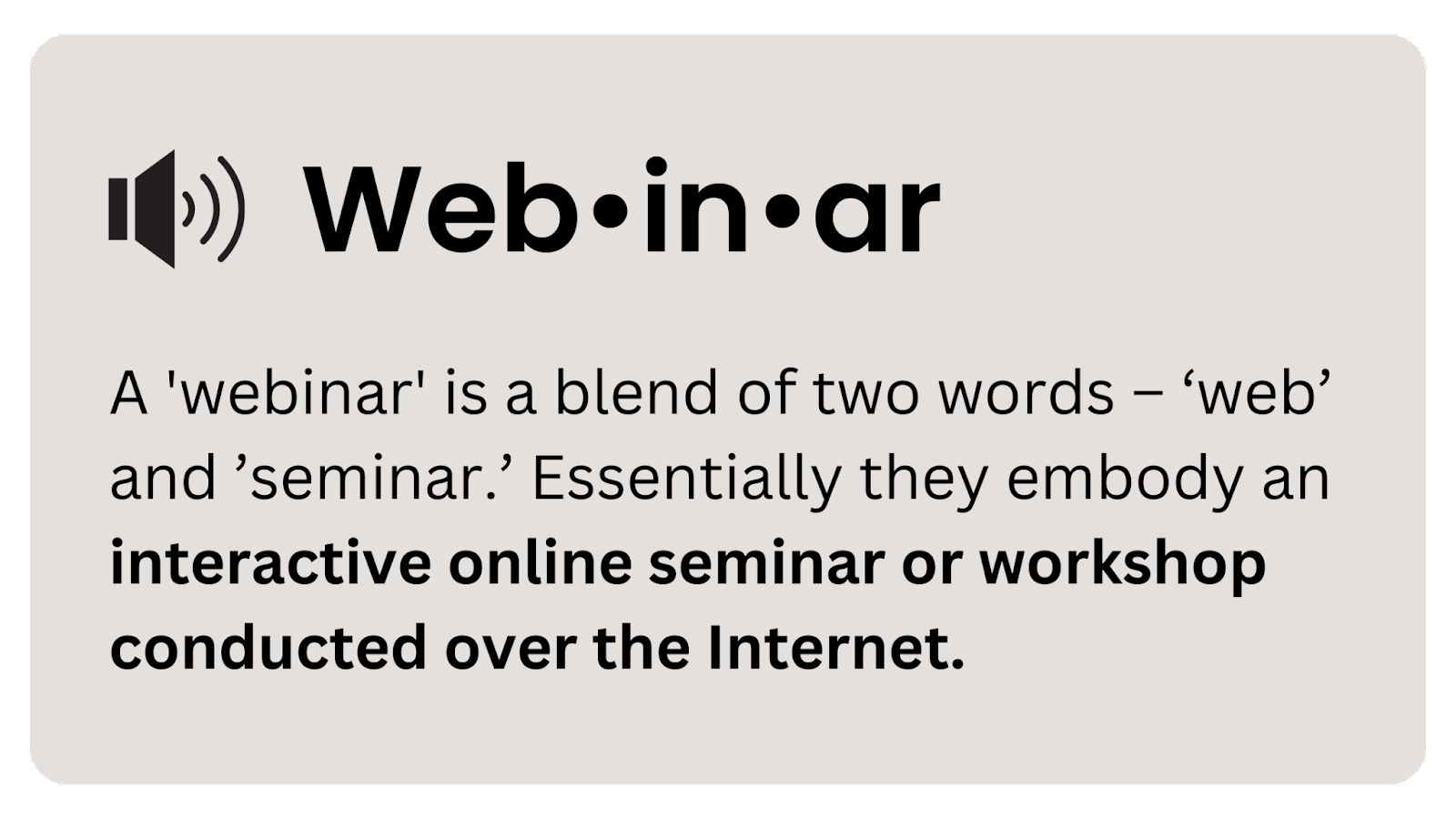 Webinar definition