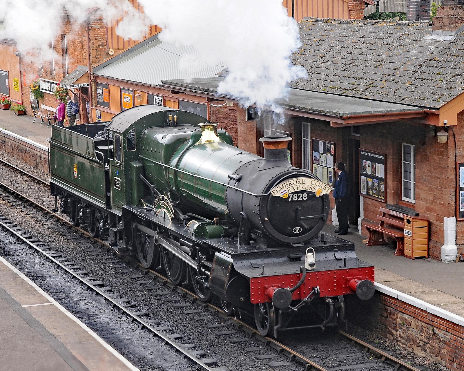 Restored Steam Engine 7828 “Norton Manor” Ex Great Western Railway “Odney Manor” Built in December 1950. At Bishops Lydeard, Start of the 20 mile railway to MInehead. Taken September 2013