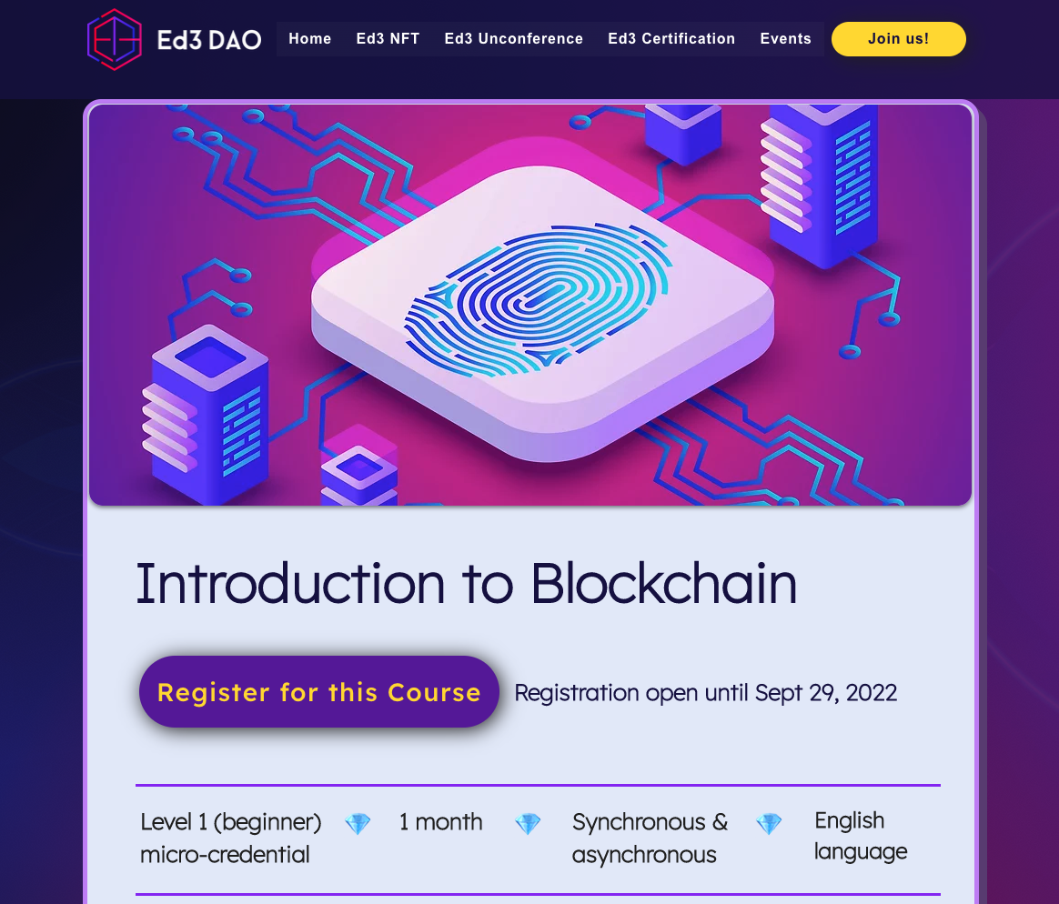 Ed2 DAO introduction to Blockchain