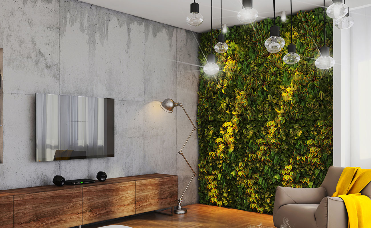 High end living wall in an NZ house