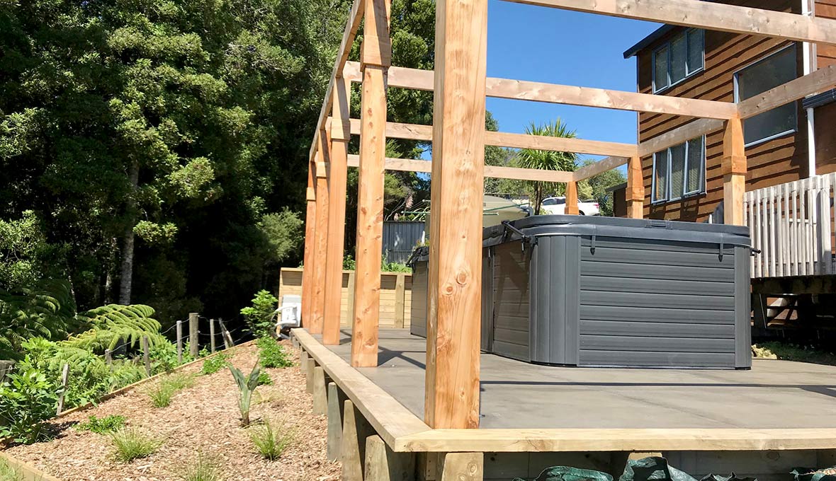 A swim spa pool landscape design in Auckland Project