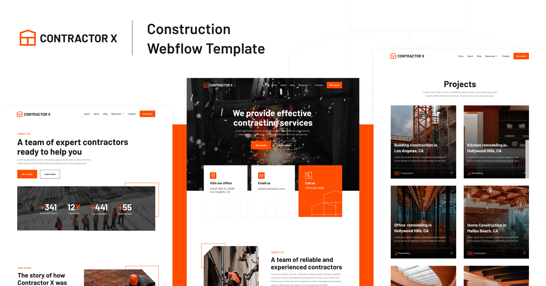 Style Guide - Contractor X - Webflow Ecommerce website template