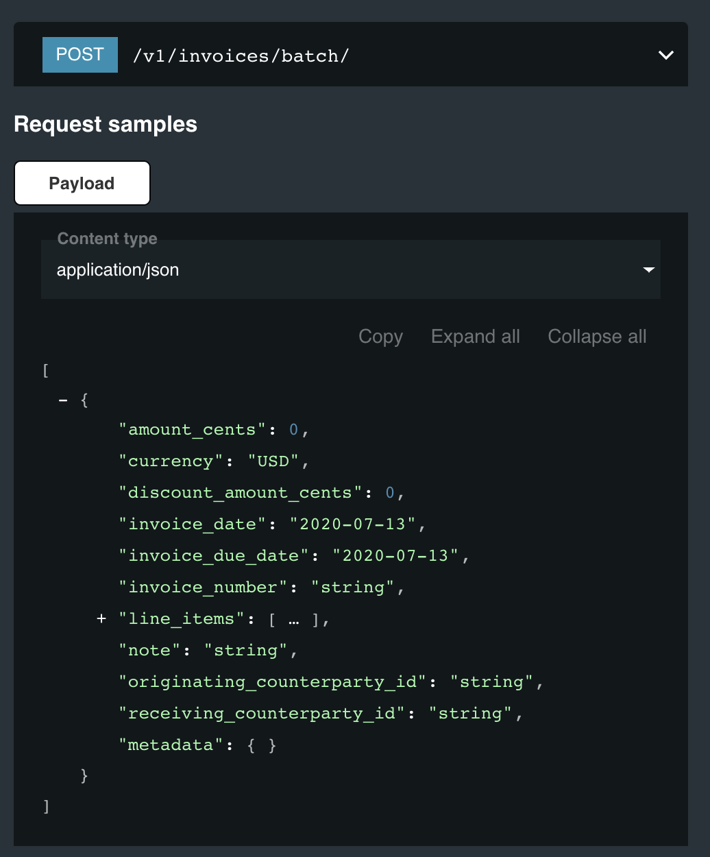 Image of a snippet of code depicting how easy it is to implement Finexio's RESTful API.