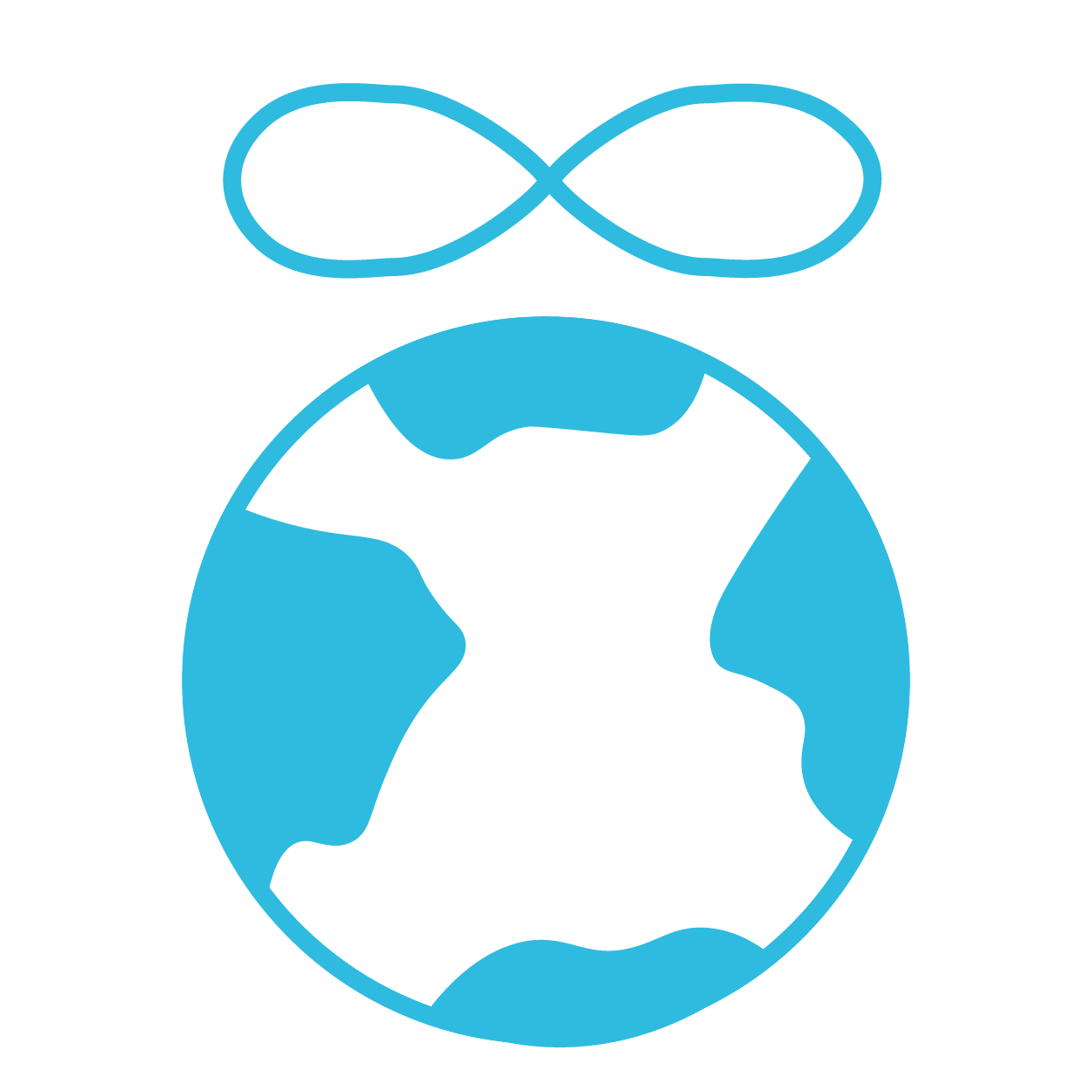 An icon representing infinite locations.