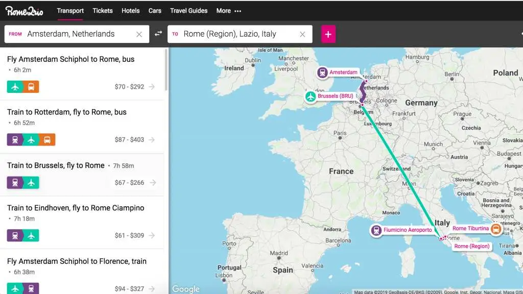 How to Use Rome2rio for Easier Route Planning