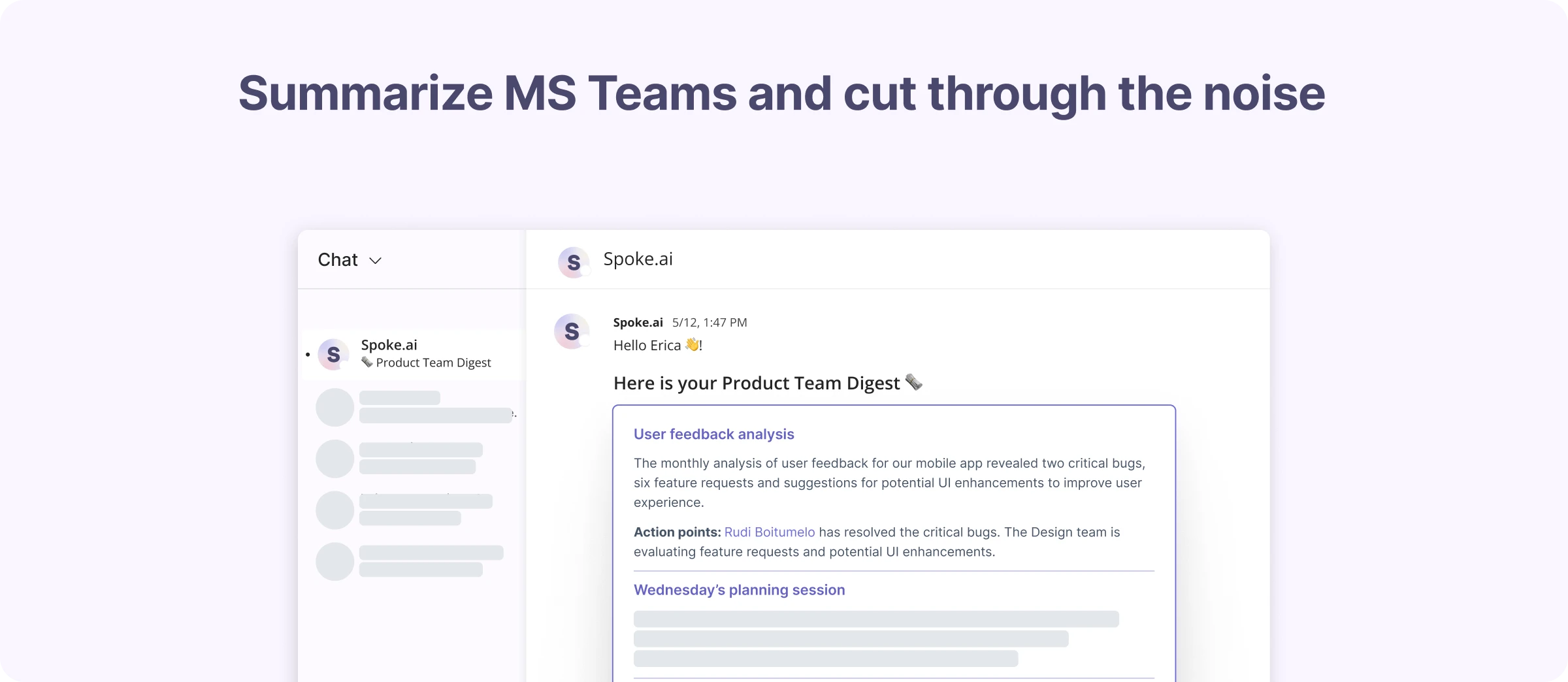 Spoke.ai | Summarize Microsoft Teams with secure AI ⚡️