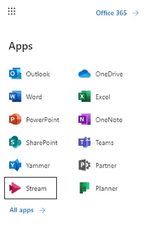 where to access Microsoft Stream