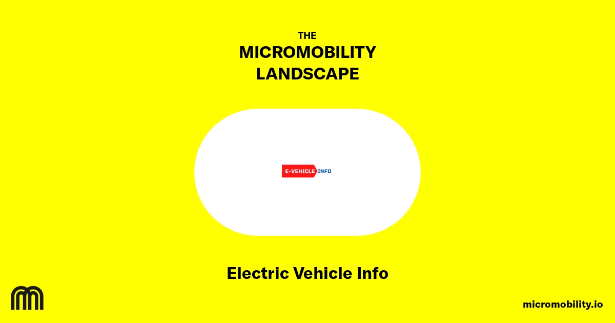 Electric Vehicle Info Micromobility Landscape
