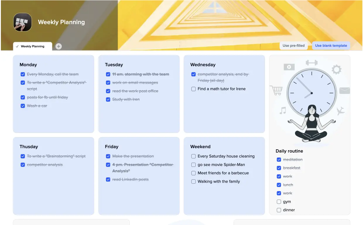 Planning Templates 📅 for business, work and life xTiles